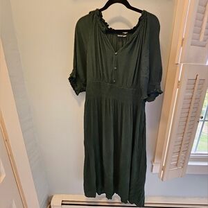 GAP Textured Green Dress